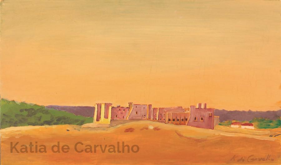 13) oil (wood) Siguenza fortress 27x16cm (2002) 