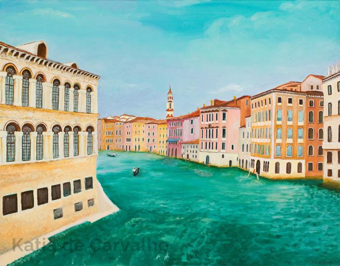 4 oleo s/lienzo (algodón) Vista veneciana II 81x65 cm  (2005)