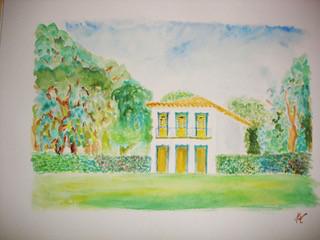 4) Aquarelle - la maison du prince - 50x40cm